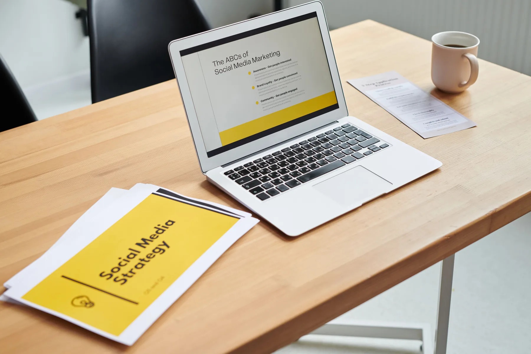 Digital marketing strategy workspace